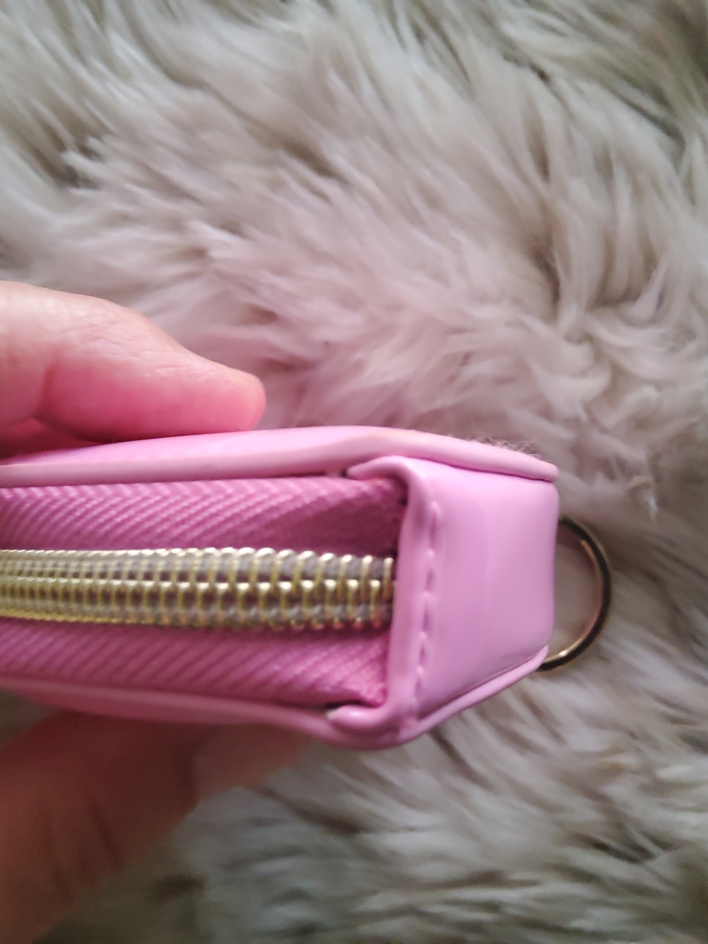 Victoria's Secret Glossy Pink Lip-Shaped Crossbody Bag - Picture 8 of 10